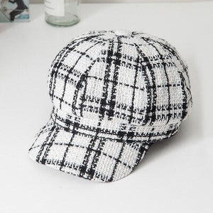 Brand Classic Lattice Beret  Hat For Female