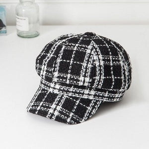 Brand Classic Lattice Beret  Hat For Female